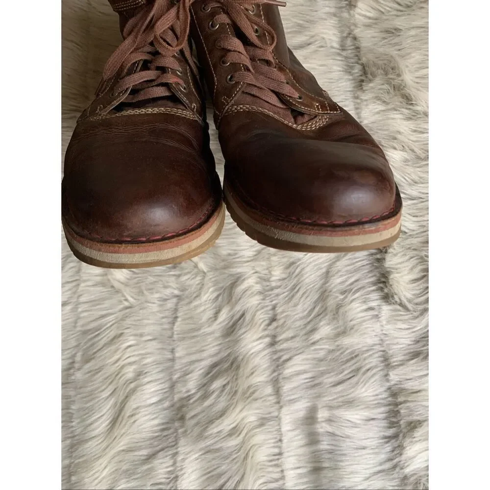 Clarks Varby Top Lace Up Ankle Boots Brown Leather Size 13M